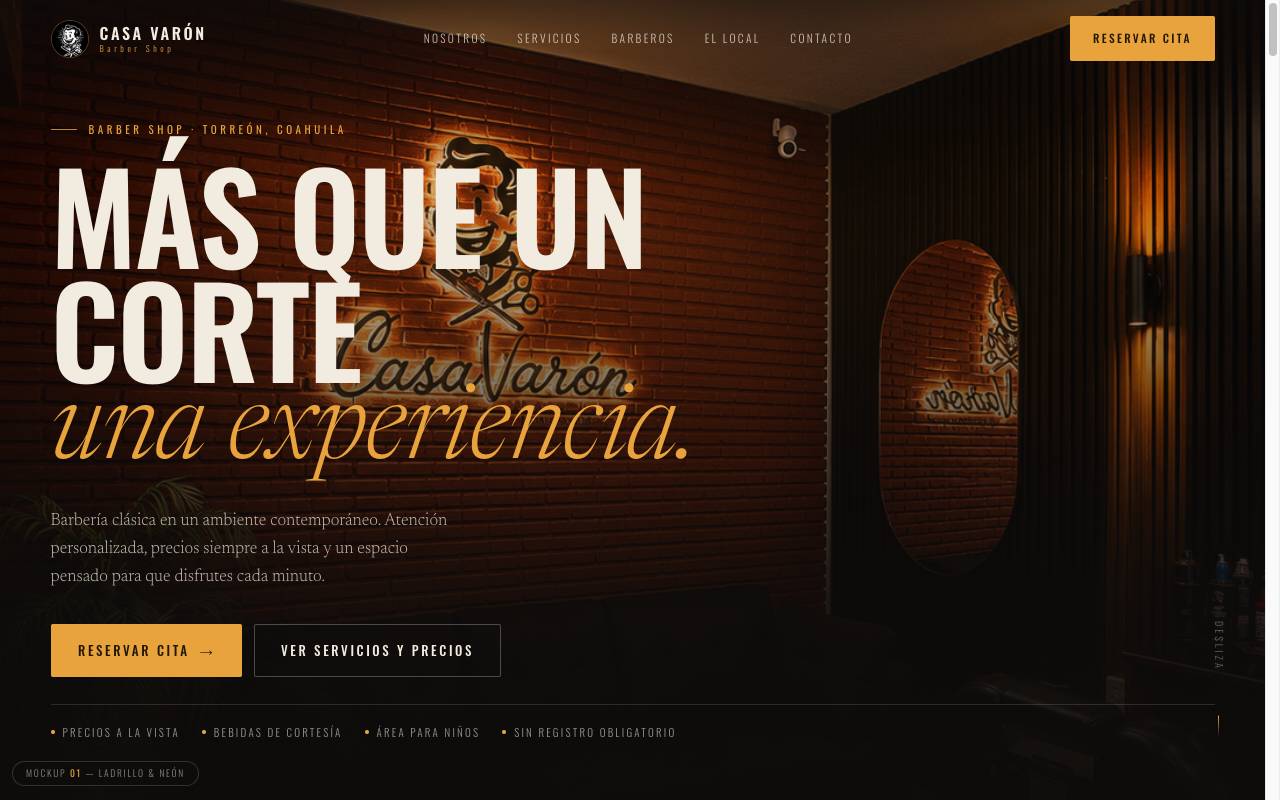 Vista previa del mockup Ladrillo y Neón