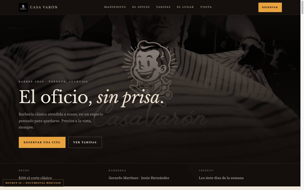 Vista previa del mockup Documental Heritage