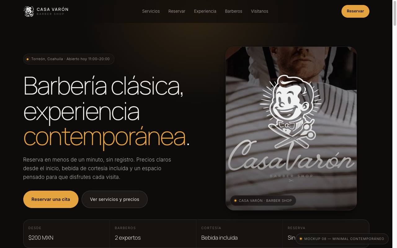 Vista previa del mockup Minimal Contemporáneo